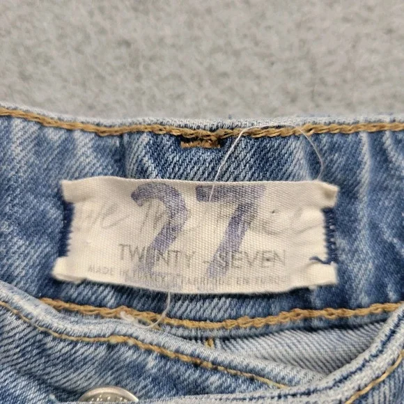 Free People We The Free Distressed Ripped Jeans Light Wash‎ Size 27 Boho - Picture 9 of 13